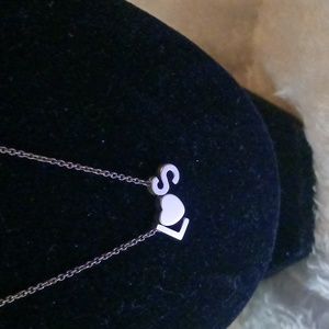 925 Silver Chain with L❤️S  B2 0075